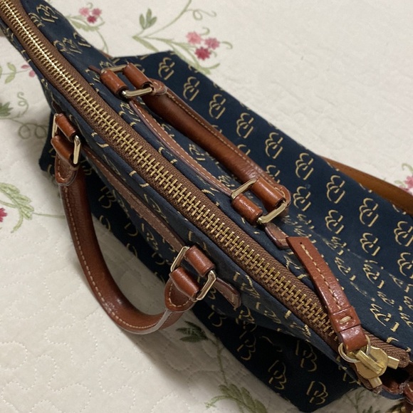 Shadow D&B Satchel Black Brown Logo Monogram Shoulder Bag Hand Bag - Picture 11 of 16